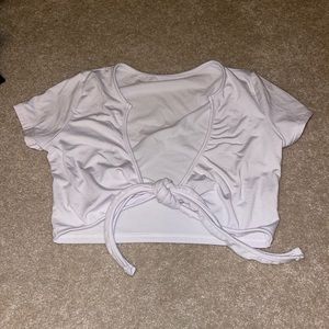 White tied crop top!